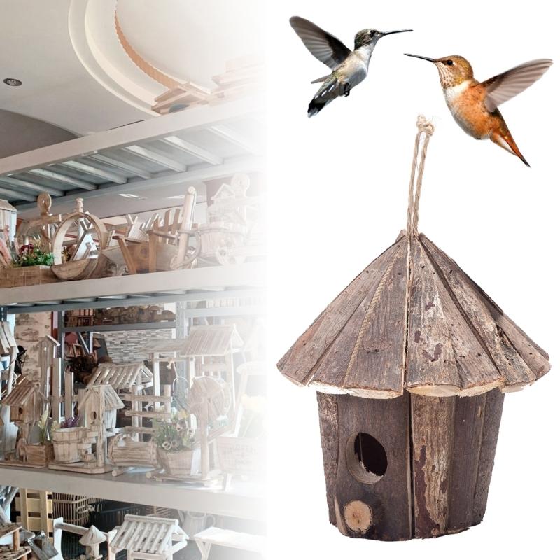 Hummingbird Cage House Outdoor Cage Nest Box Nest Cage Standing Hideouts Hummingbird Toy for Small Bird