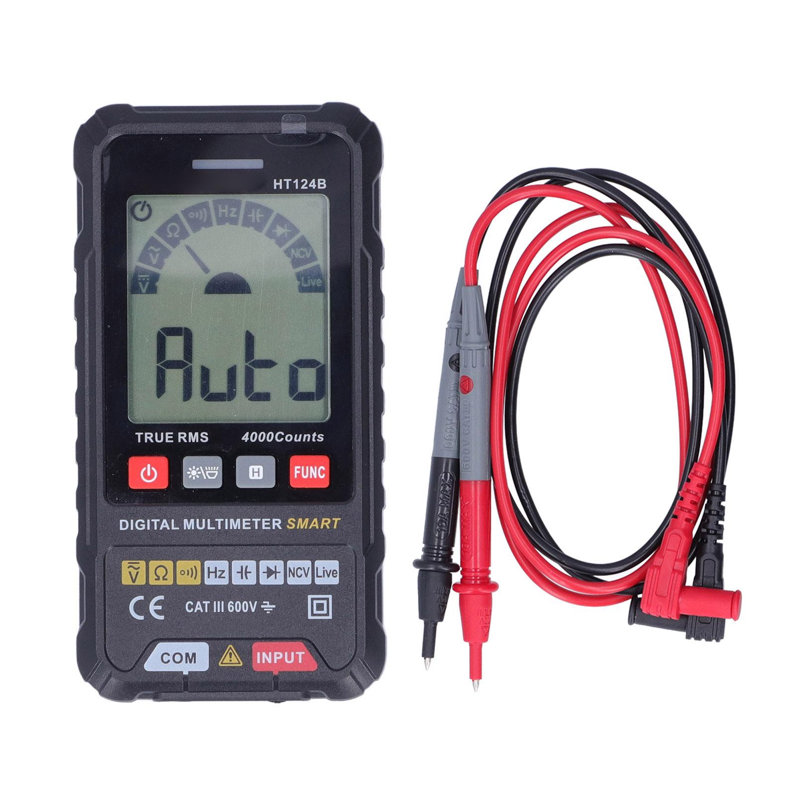 

HT124B Auto Range Digital Multimeter Portable High Accuracy True RMS Smart Multimeter Tester for