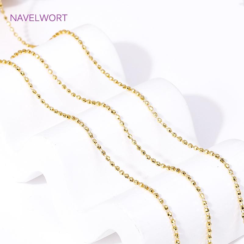 DIY Jewelry Making Chains 18K Gold Plated Brass Beads Chain 2mm Ball Chain For Bracelet Necklace Making Accessories Wholesale