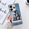 Penguins Love At The North Pole Soft Phone Case For Xiaomi Redmi Note 14 15 Pro Plus 13 12 11S 11T 5G 10 9S 9 Plating Anti-Fall