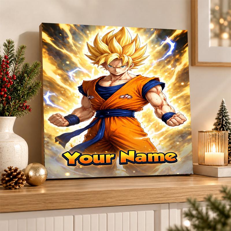 Dragon Ball Goku Custom Name Diamond Painting Personalized 5D Full Drill DIY Diamond Art Home Decor