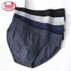 Langsha Men's Cotton Antibacterial Mid-Waist Briefs
