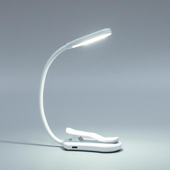 Third Gear Dimming Modes 7 LEDs USB Rechargeable 1W Large Powerful Clip Range Mini LED Reading Light For