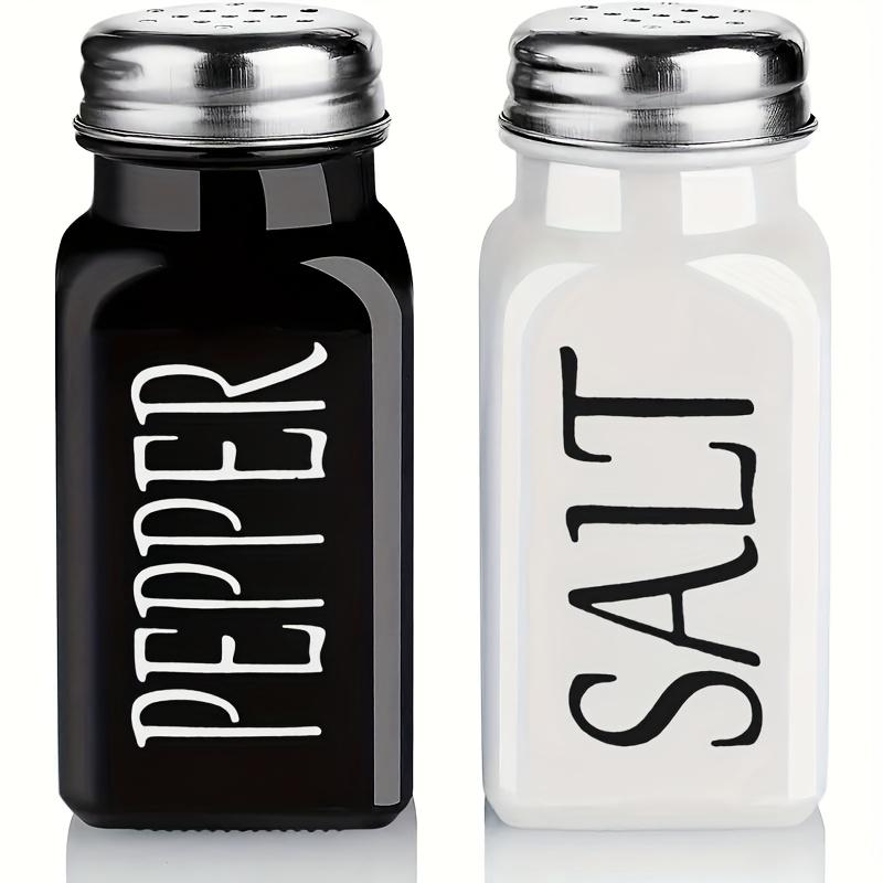

2 шт. солонки и перечницы из нержавеющей стали и стекла, многоразовые кухонные дозаторы для приправ для дома, автофургона, кемпинга, настольных гаджетов для барбекю