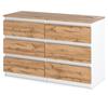 Wotan White Oak Chest of Drawers 100 CM TV Cabinet Sideboard Wardrobe Living Room