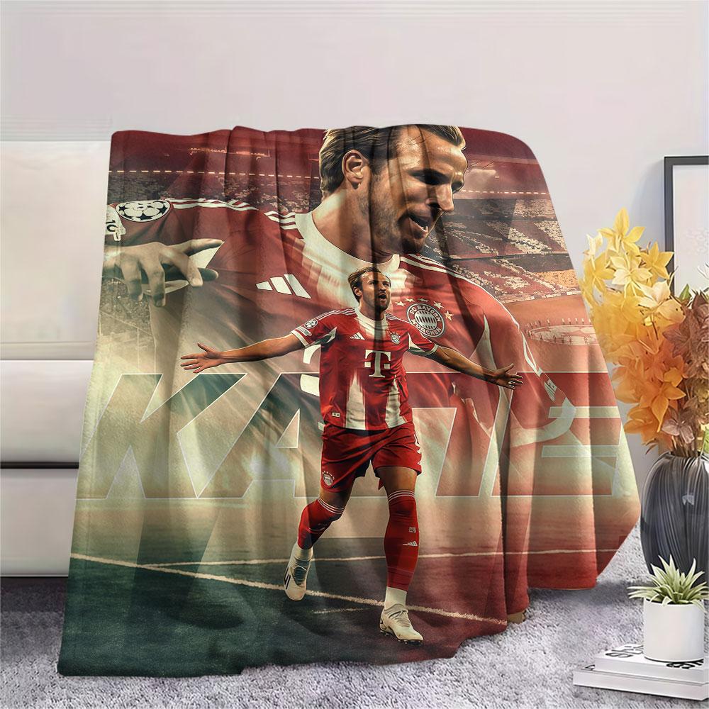 Kane Printed Flannel Blanket, Soft Throw for Bedroom Sofa, Washable,soccer Fan Merchandise, Great Gift.