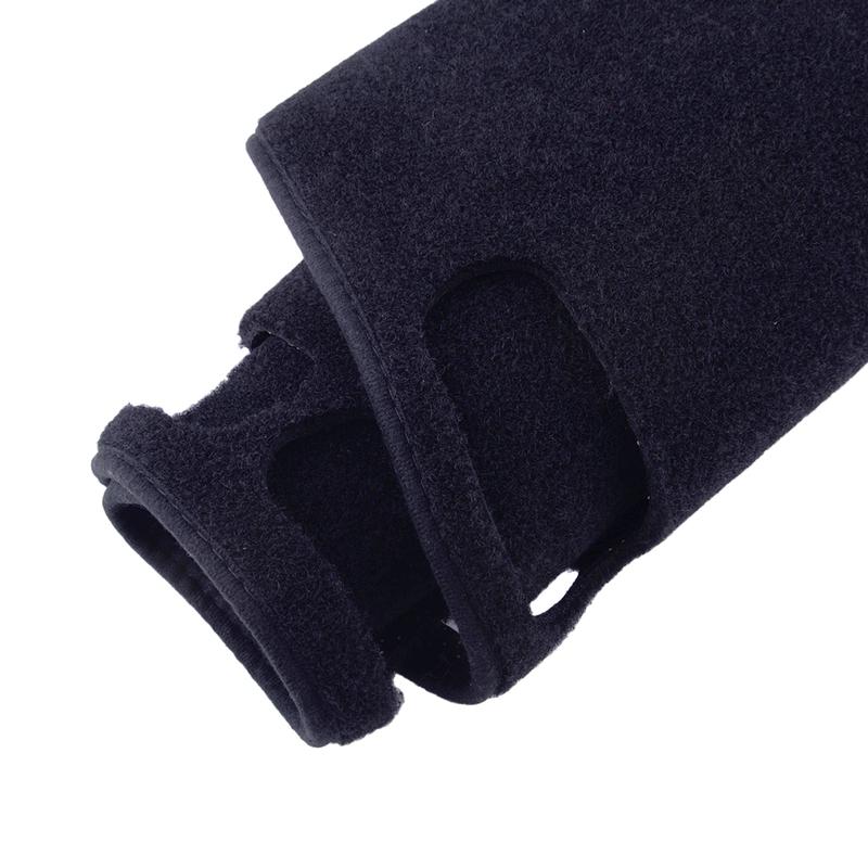 Car Interior Dashboard Anti-Slip Cover Dash Mat Pad Fit For Nissan Versa 2012-2018 Left Hand Drive Black Polyester