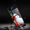 Süße Weihnachts-Schneemann-Telefonhülle für Samsung Galaxy Z Flip Z Flip3 5G Z Flip4 Harte PC-Mattschale