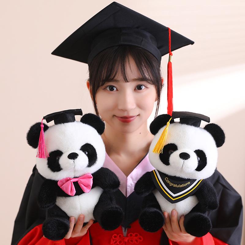 Creative Doctor Hat Panda Plush Toy - Giant Panda Doll Graduation Gift
