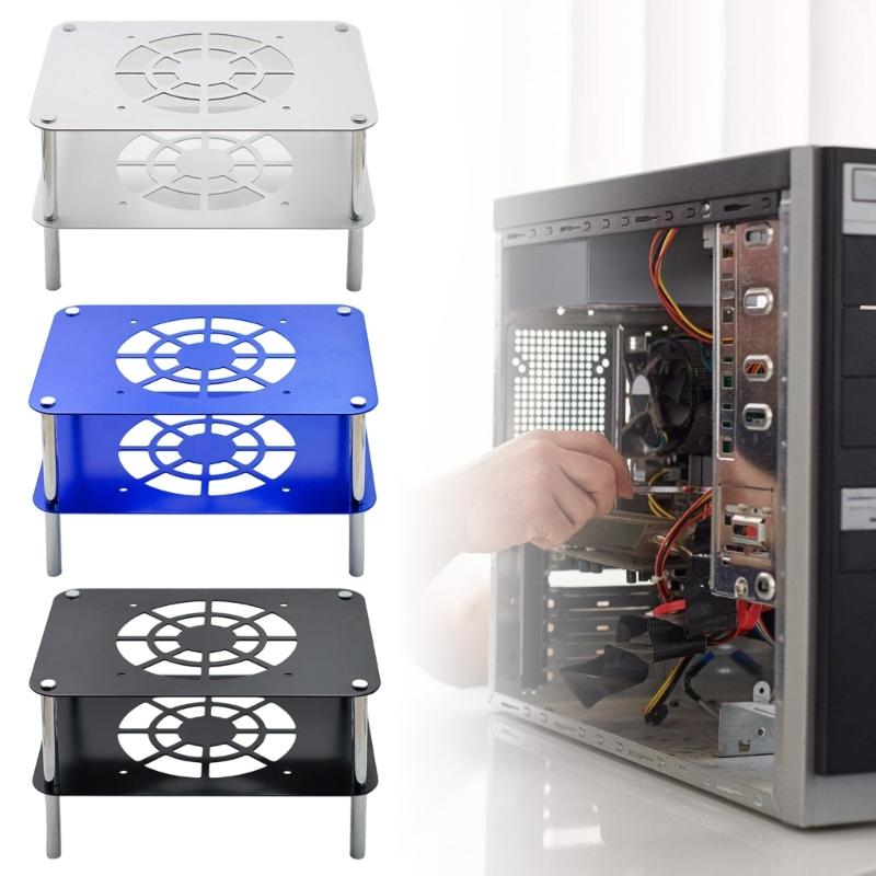 Aluminum Router Heat Sink Double Layer Structure Tool Free Setups Sleek Modern Design Airflows for WiFi Devices