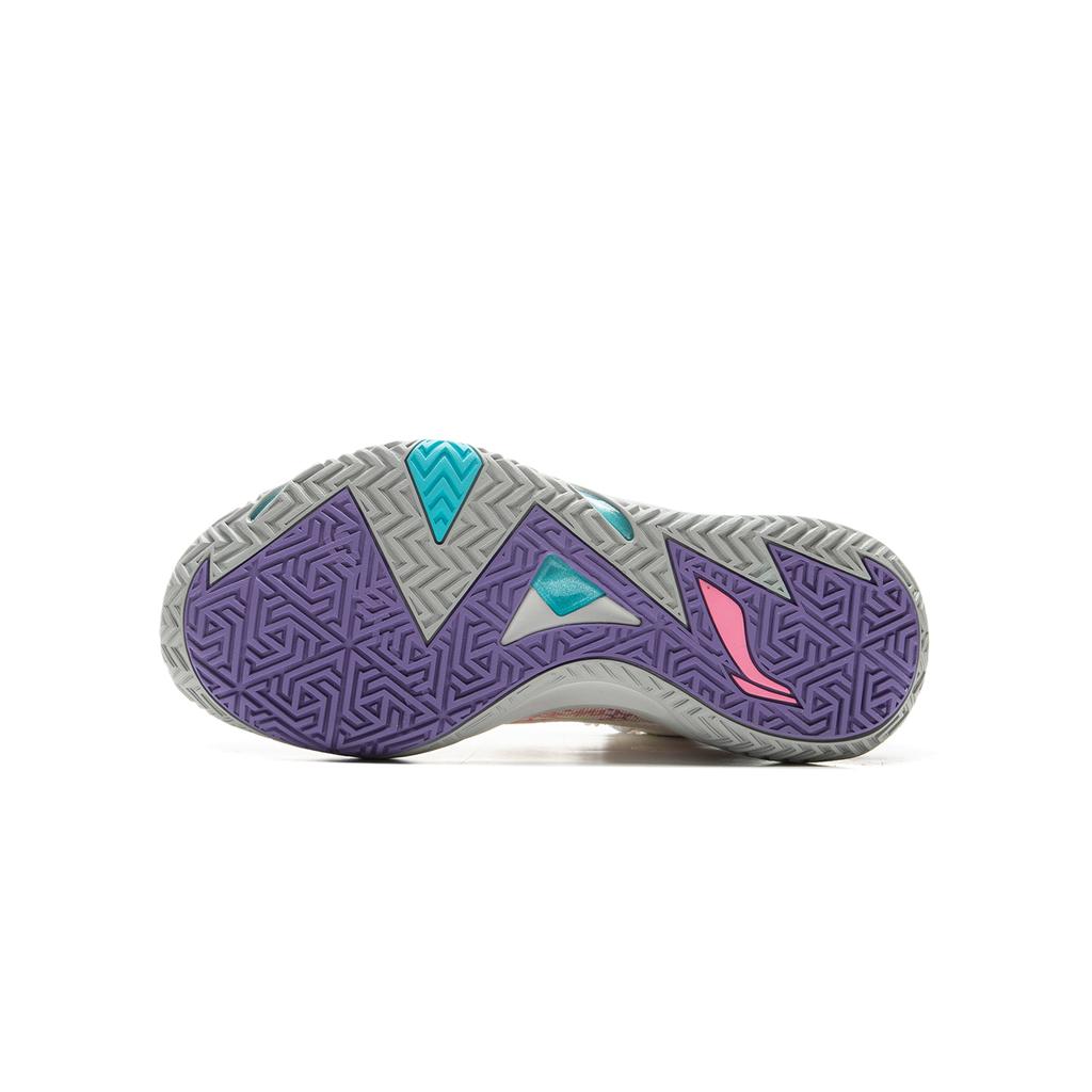 Li Ning Kids Synthetic Leather Basketball Series Comfortable Non-Slip Wear-Resistant Rebound Support Mid-Top Basketball Shoes YKBU090-7