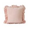Ins Nordic Velvet Ruffle Pillow Case Living Room Sofa Cushion Pink Bedside Cushion Cushion Pillow