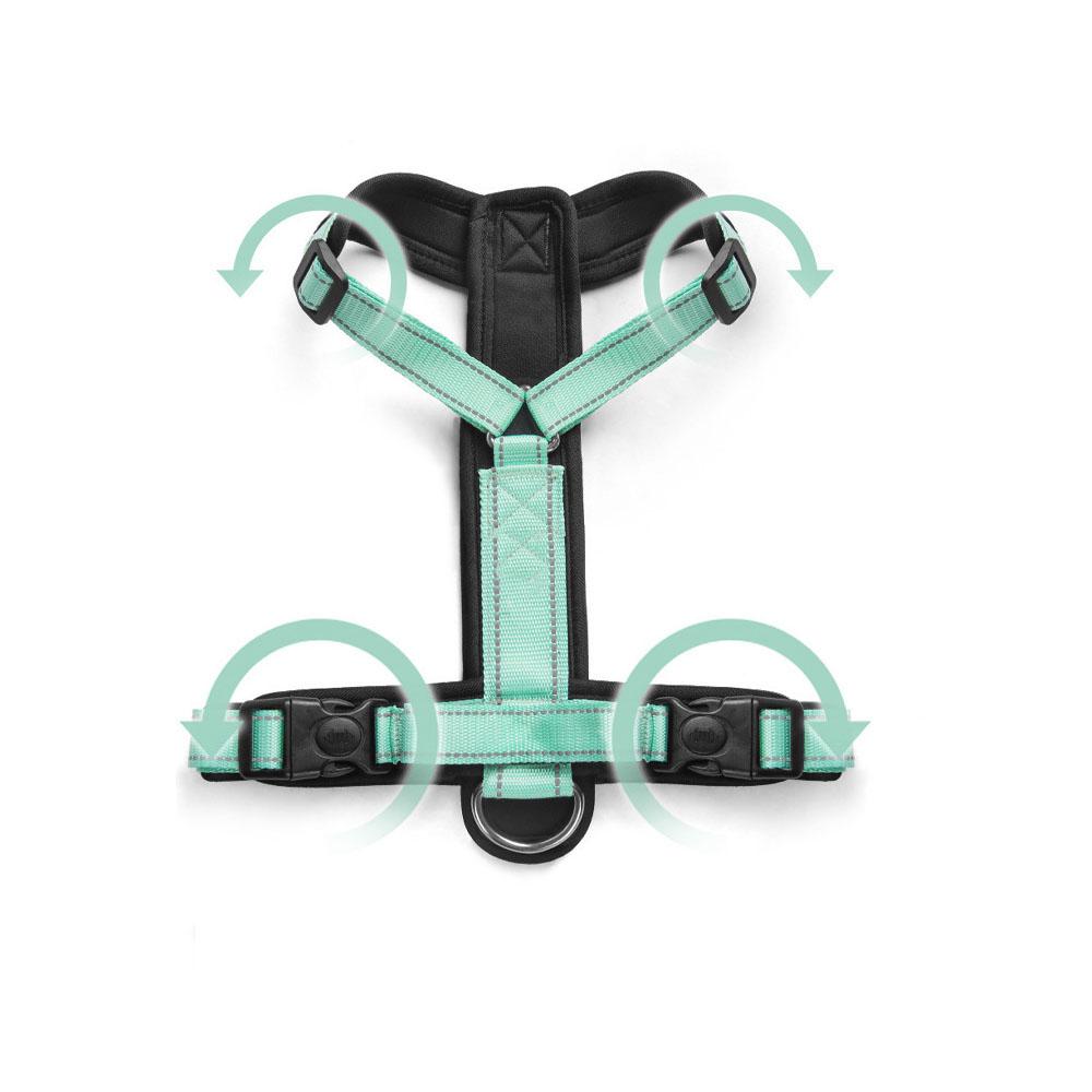 Reflective Anti-Pull Dog Harness Comfortable Adjustable Pet Chest Vest No Choke Soft Padded Dog Harness For Walking Training