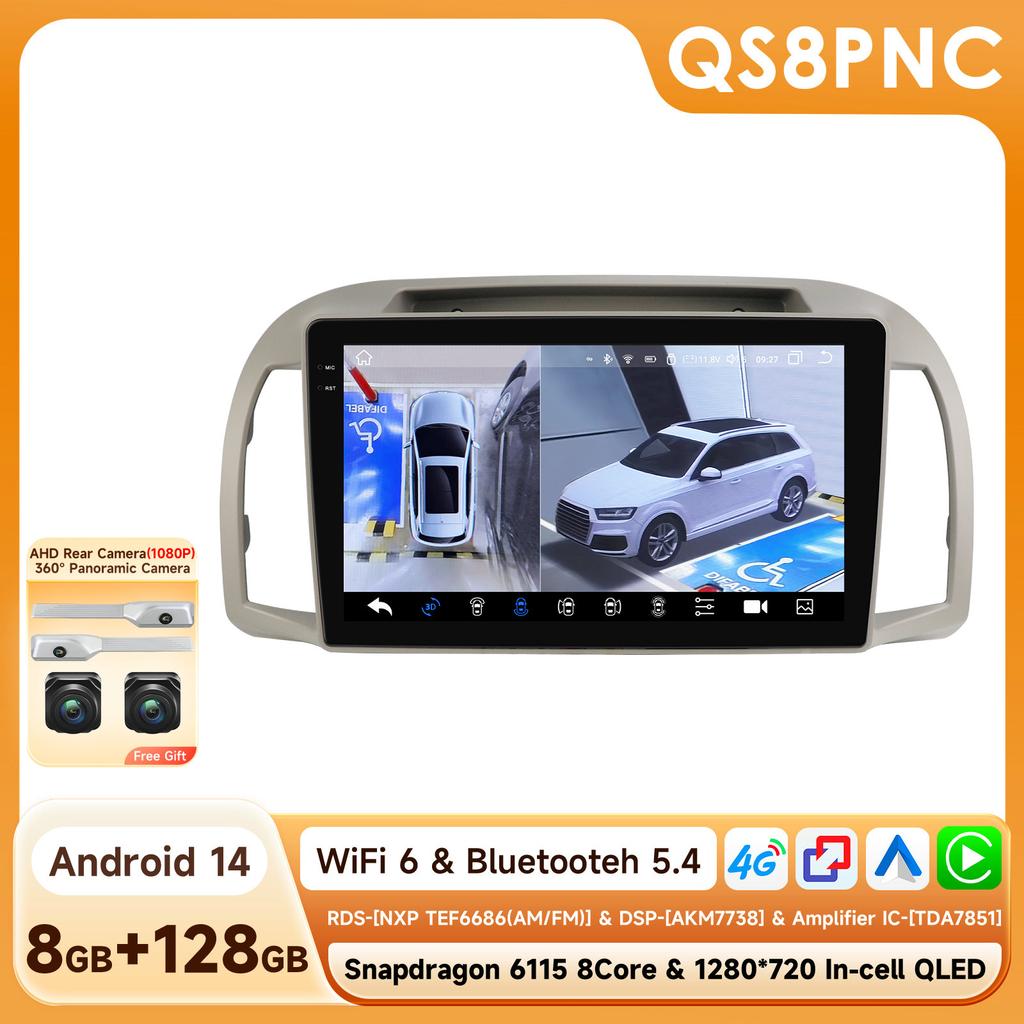 Hizpo Snapdragon Autoradio AI Carplay Android Car Radio for Nissan March Micra K12 2002 -2010 Navigation Auto GPS Head Unit Stereo 5G WIFI Multimedia