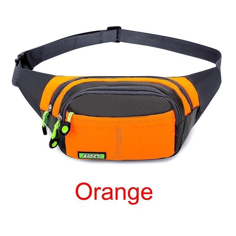 Men's Waist Bag Canvas Bag Large Capacity Water Ripple Chest Bag Sports Phone Bags Fashion Multi-functional Outdoor Waterproof Bum Bag