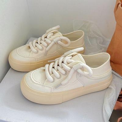 Canvas Shoes Women's 2025 Spring and Summer New Breathable Student Rose Red Foot Two Wear White Shoes Women's Low-top Women's Shoes