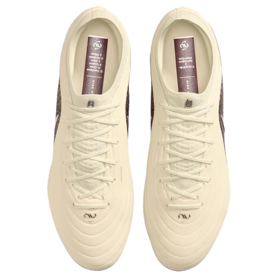 Nike United Tiempo Maestro Elite FG Low Fossil Burgundy Crush Metallic Silver Unisex Voetbalschoenen Cream IO8457-201