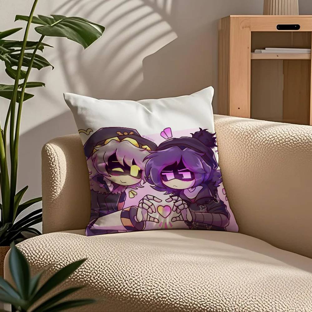 ANIME m-Murder d-Drones Kissenbezug Komfort Sofa Bett Seidig elegant Verdeckter Reißverschluss Benutzerdefinierte Dekorative Kissenhülle