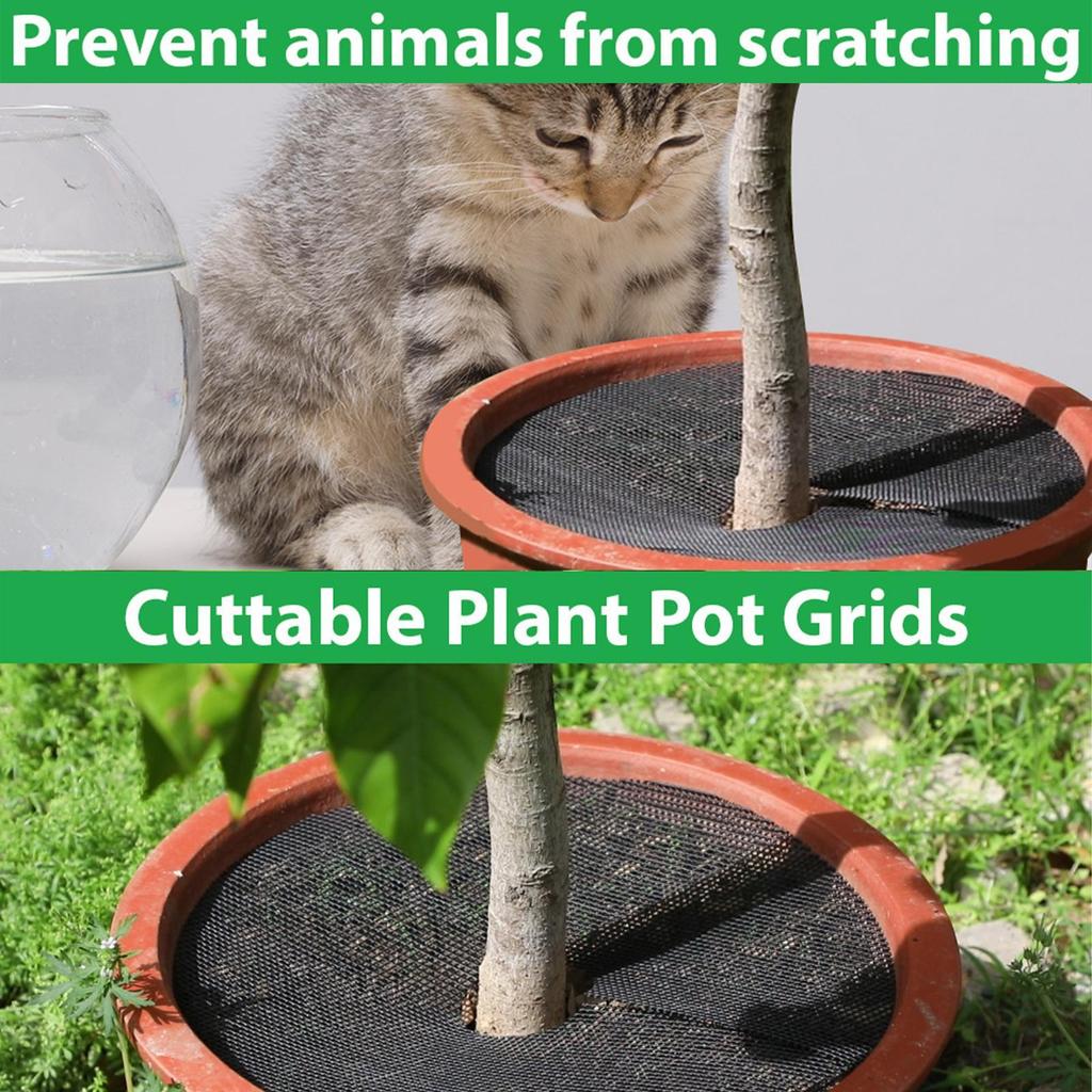 Indoor Plant Protector From Cats Cuttable Planter Mesh From Animals Soil Protector Covers For Outdoor Flower Garden Bonsai
