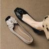 Women's Square-toe Shoes with A Shallow Toe and A Single Strap.