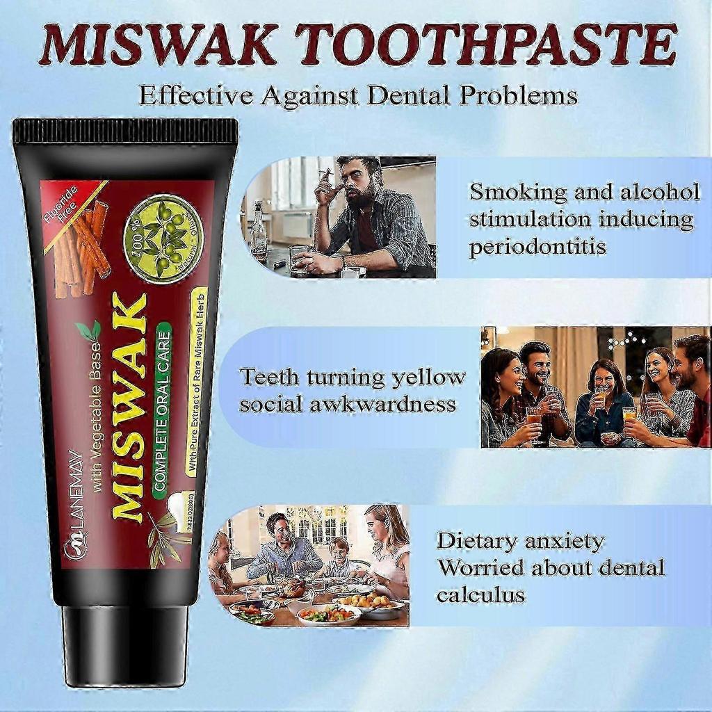MISWAK TOOTHPASTE,VGum & Teeth Care CleansingV Helps Strong Teeth, HealthyGums Wide Smile,Complete Oral Care