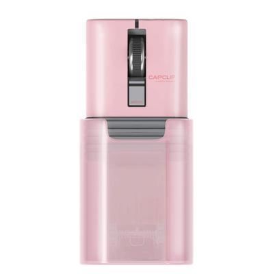 ELECOM Tragbare Maus, Bluetooth, 3 Tasten, leises Klicken, Geräuschunterdrückung, mobil, wiederaufladbar, CAPCLIP, Pink, 95 % M-CC2BRSPN-G