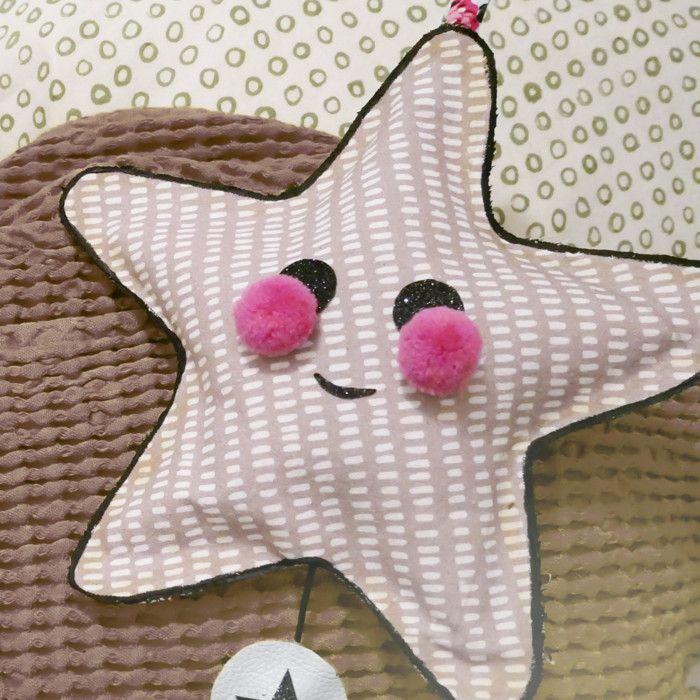 DIY Fabric Coupon - Taupe with White Pattern 50 X 140 Cm