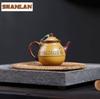 130ml Authentic Yixing Purple Clay Teapots Handmade Bamboo Hat Pot Raw Ore Section Mud Tea Maker Kettle Chinese Zisha Tea Set