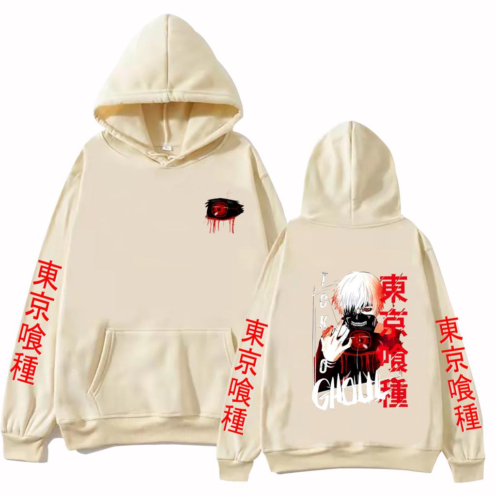 2025 Anime Tokyo Ghoul Ken Kaneki Hoodie Harajuku Pullover Tops Man Woman Sweatshirt Fans Gift