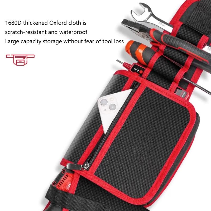 Electrician Tool Pouches Tool Belt Pouches Multiple Pockets Tool Organizers Attachment Pouches for Technician Maintenance