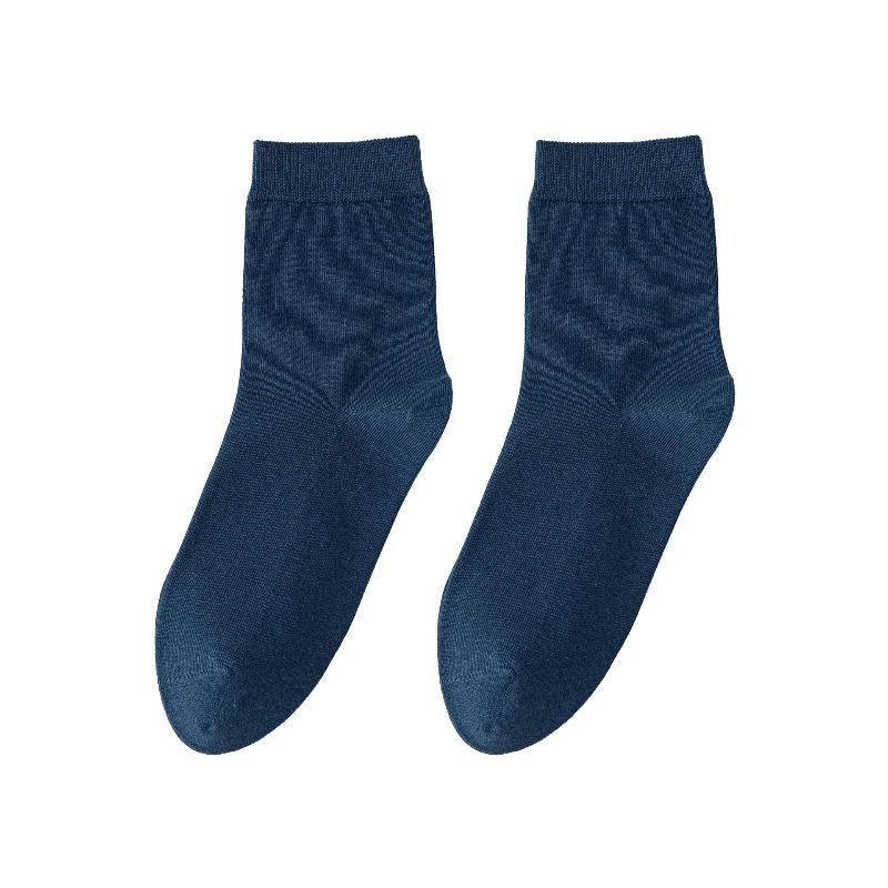 

Men s Cotton Socks - Absorb Sweat, Deodorize, Prevent Athlete s Foot, Antibacterial and Breathable Mid-calf Socks 1 pair темно-синього кольору