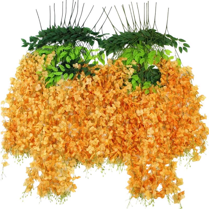 Artificial Wisteria Vine - Violet Hanging Flowers for Ceiling & Wedding Decoration