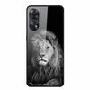 For Oppo Reno8 T 4G Case Luxury Tempered Glass Back Cover Hard Case For Reno8 T 4G 6.43" Capa Funda Animal Vividly Coque Wolf