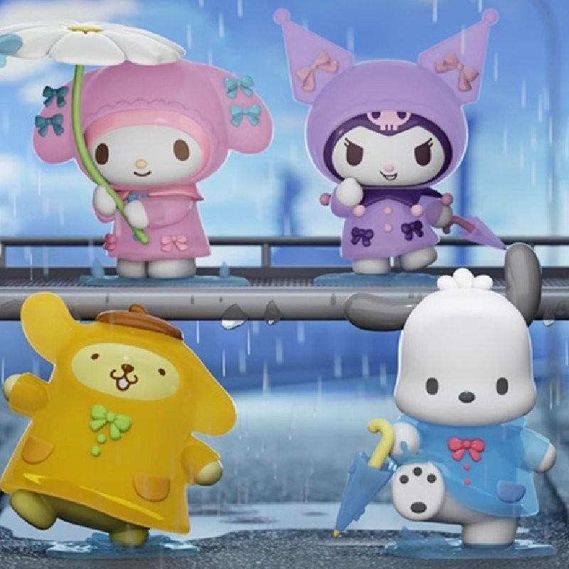 Adorable Sanrio Rainy Day Series Blind Box Figurine Featuring Kuromi And Pochacco Gifts