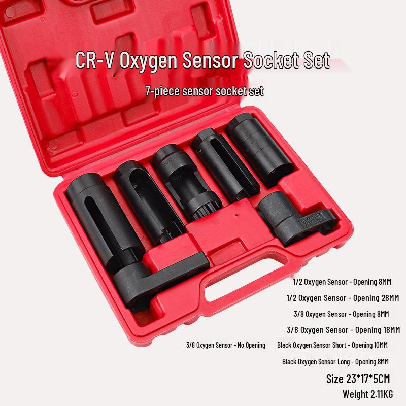 Japanese 22mm Oxygen Sensor Socket Wrench - Open-End Removal Tool