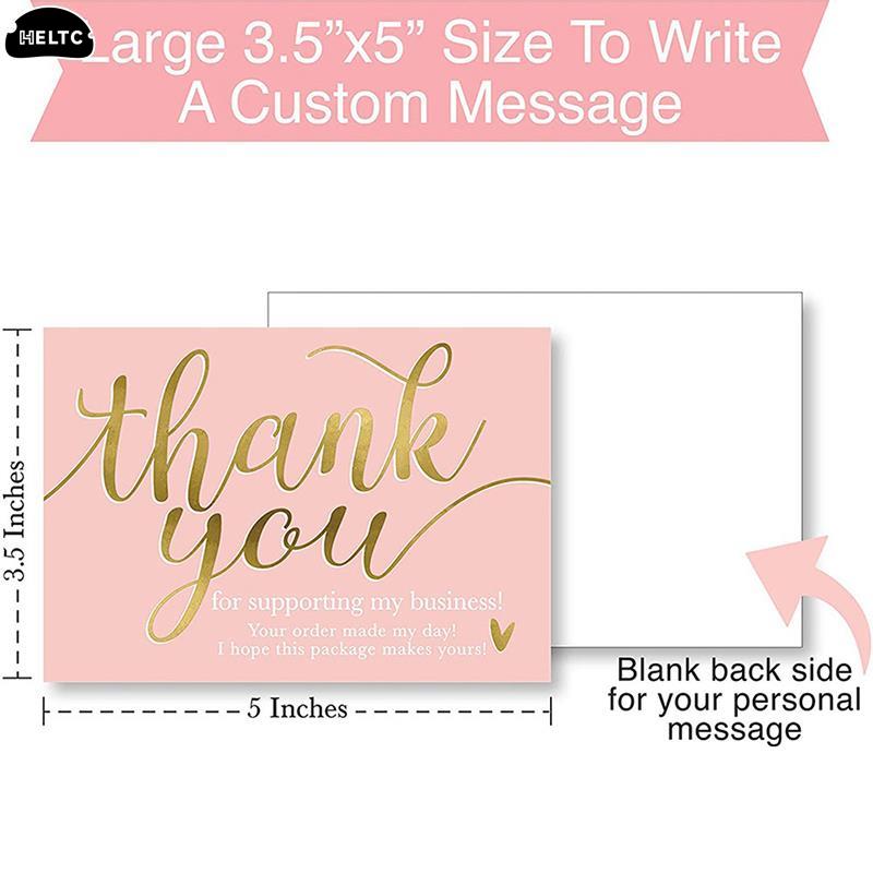 50/100/500ST Tack för din beställning Affärskort Shopping Köp Tack Hälsningskort Uppskattningskort För Små Företag