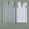 Shaker Resin Molds Rabbit Ear Notebook Shape Silicone Quicksand Molds Resin Casting Mold DIY Making Supplies for Crafts