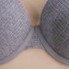 Underwear Letter Black Cotton Moulded with Steel Ring Fashion Adjustment Bra Simple Bra