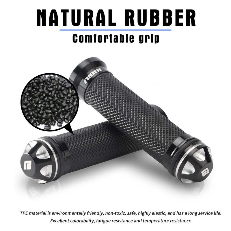 NIBBI Universal Motorcycle Hand Grips 7/8'' 22MM CNC Rubber Gel Handle Bar Grips Fit GY6 Yamaha Suzuki Kawasaki KTM PitBikeMotor