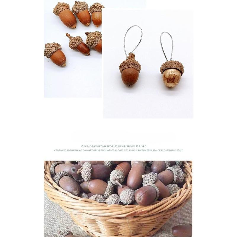 1pcs Acorn shells, handmade DIY materials, shooting props, dried flower fruit shells, acorn hats, Christmas wreath decorations, pendants, acorns