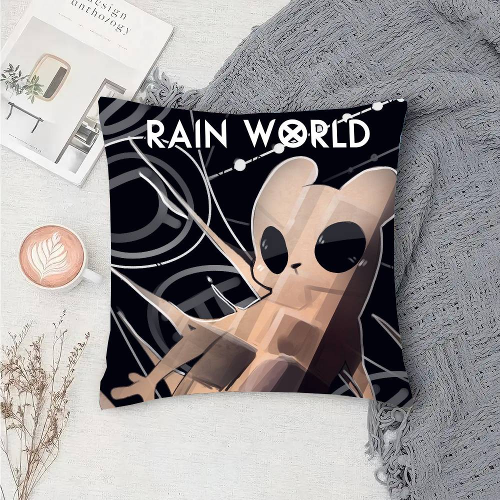 Hot Video Game R-Rain World Pillow Case Fashion Square Pillowcase Bedroom Sofa Room Ins Decoration Leisure