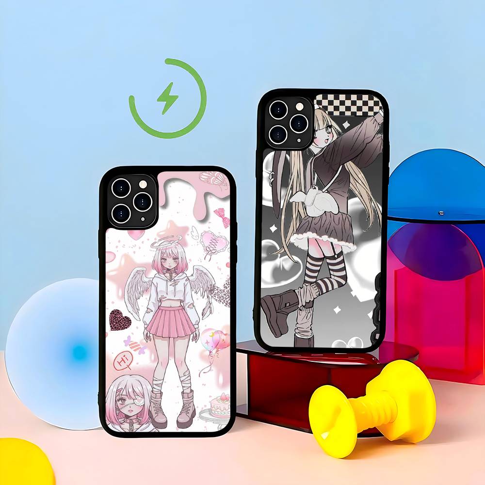 Angel tsundere girl anime cute For Magsafe Wireless Charge Case For iPhone 17 16 15 14 13 12 11 15 Pro Max Magnetic Cover