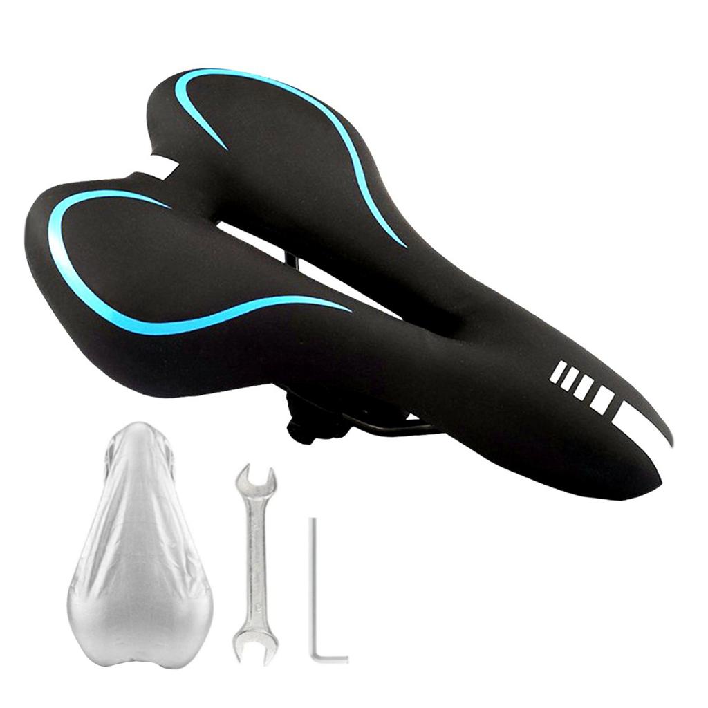 Nonslip Breathable Bike Saddles Seats Pad Replacement Soft Bike Seats Cushions Silicone Bicycles Saddles Easy to Install