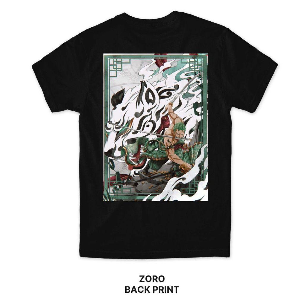 Zoro Letní tričko Anime ONE PIECE Muži Ženy Harajuku Nadměrné Retro Streetwear Krátký rukáv Volné Ležérní Pohodlné Y2k Top