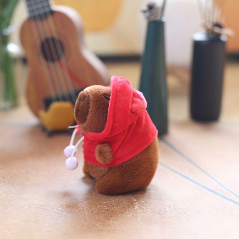 Sweet And Playful Capybara Plush Keychain With Premium Short Plush Fabric