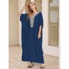 Embroidered Loose Women's Long Dress, Beach Dress, Sun Protection Cover Shirt