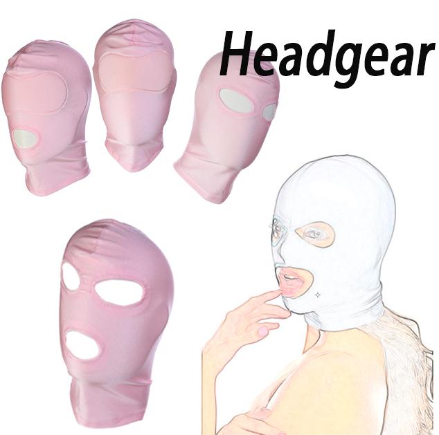 Pink Fetish Harness Head Hood Slave Game Open Eyes Mouth Face Mask Erotic Sex Toys Role Play for Couples Master Gay Adult