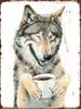 Funny Coffee Animals Metal Tin Sign  Kids Room Wall Art Decor Bedroom Hallway Garage Plaques Home Accessories