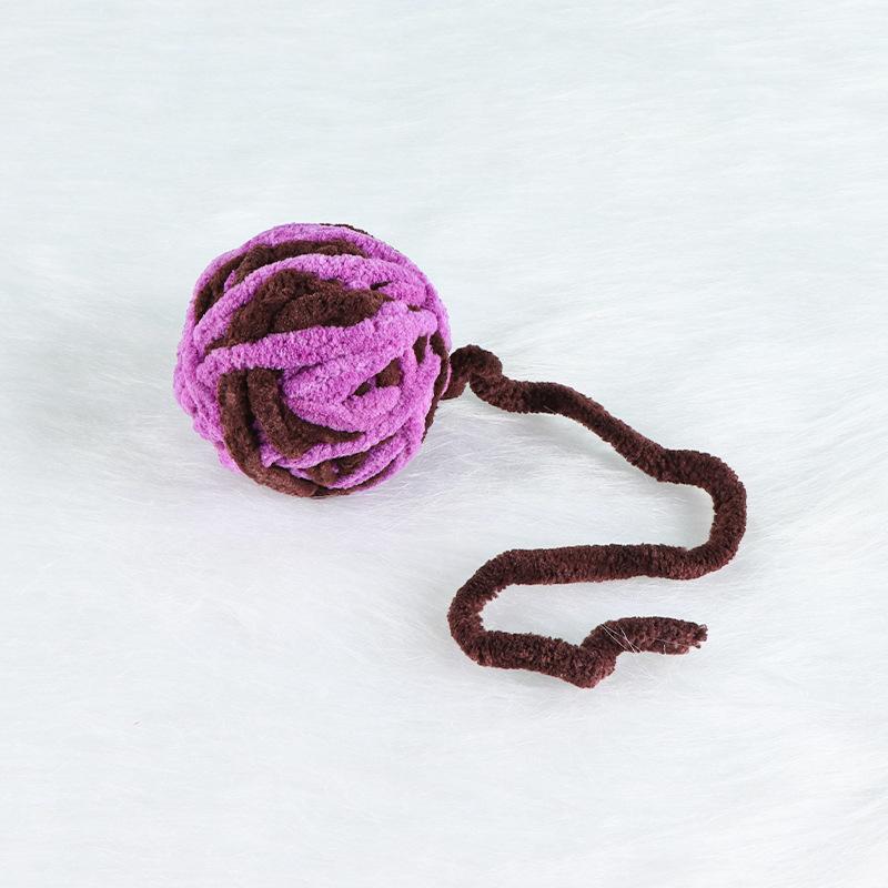 Interactive Sphynx Cat Bell Wool Ball Toy Multicolored Pet Toys for Cats Chinchilla Ragdoll Kitten Garfield mascotas Accessories