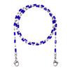 Jeibanseukeullaesig Block Stone Beads Surgical Steel Eyeglass Chain Mask Necklace (C2001-An666_Bl)